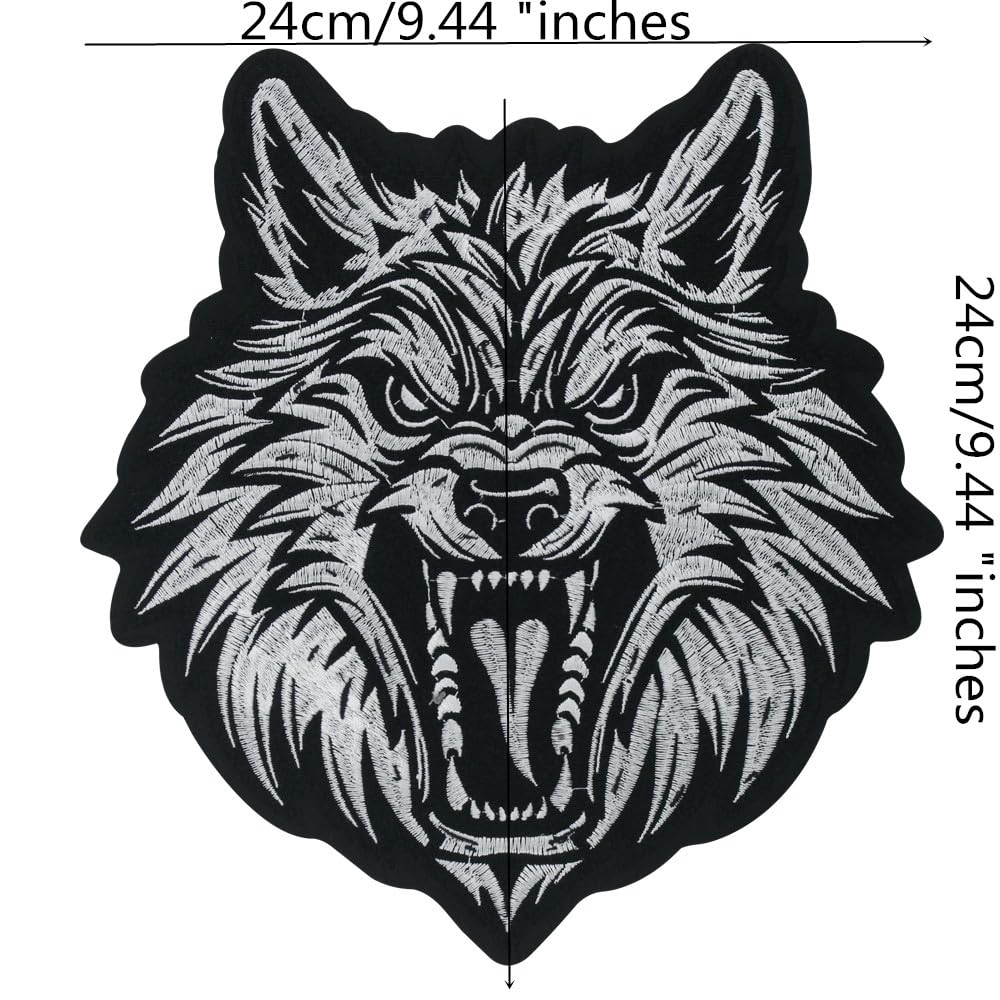 Amazon.com: Embroidered Wolf Head Patches for Biker Vest Rider